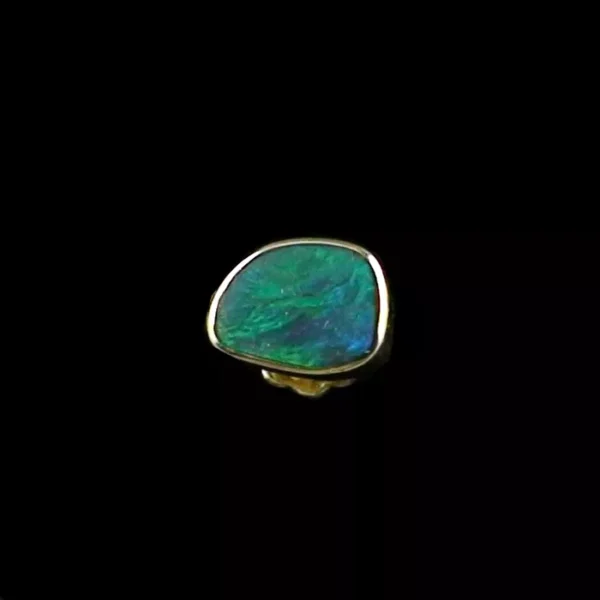 A00098 1 herren ohrring mit opal black opal goldohrring
