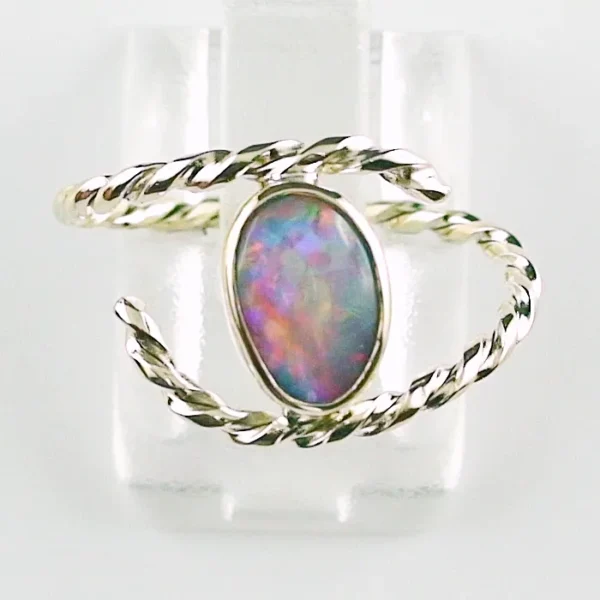 R00362 1 14k goldring mit top gem black crystal opal goldringe sicher online bestellen