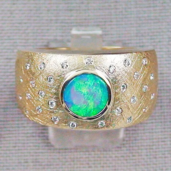 K00053 1 opalring goldring 18k black crystal opal diamanten top echtschmuck sicher online kaufen