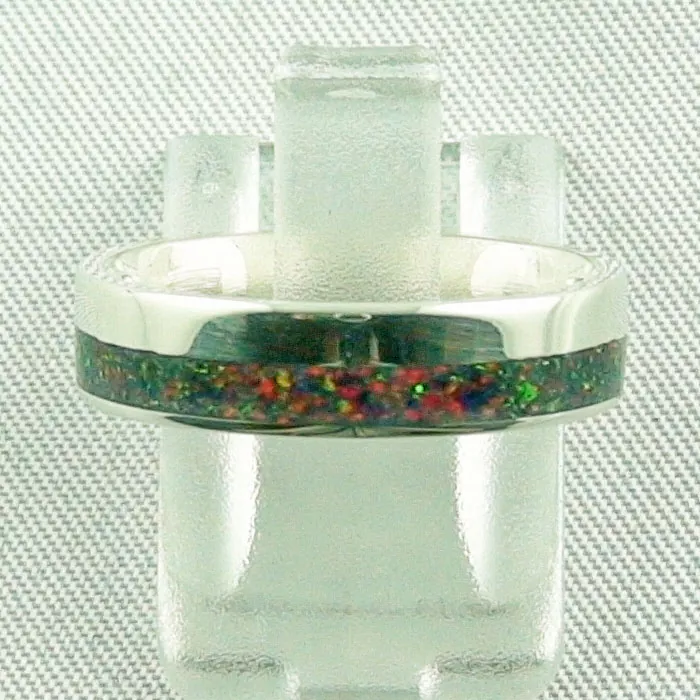 R00259 1 silberring mit opal inlay rot opalring konfigurieren sicher online bestellen