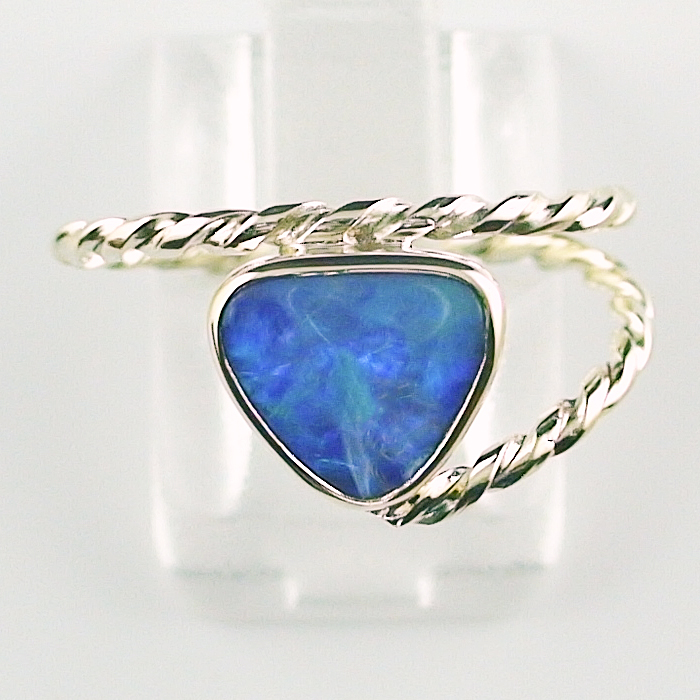 R00359 1 14k goldring mit top gem black crystal opal goldringe sicher online bestellen