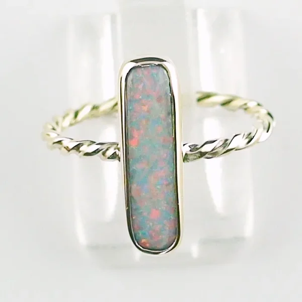 R00363 1 14k goldring mit top gem white opal goldringe sicher online bestellen