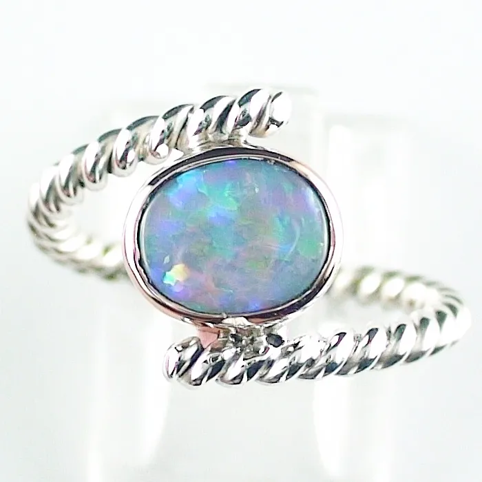 R00396 1 750er 935er rotgold silber ring mit semi black opal opal ring schmuck sicher online bestellen