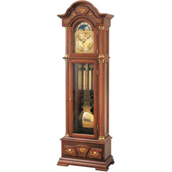 ams standuhr 208cm mechanische holzuhr mit mondphase westminsterschlag