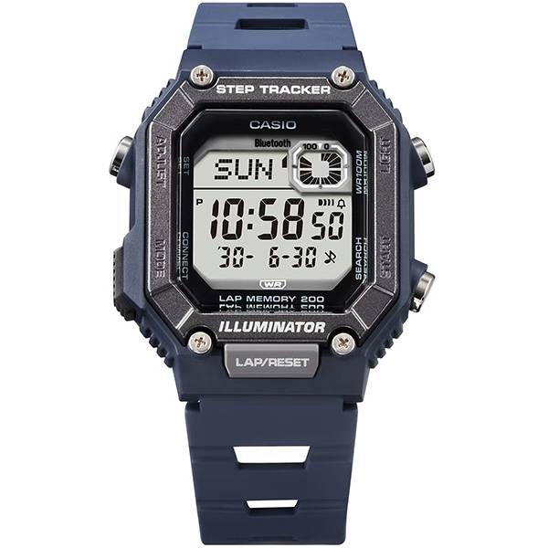 casio bluetooth stepptracker digitaluhr blau