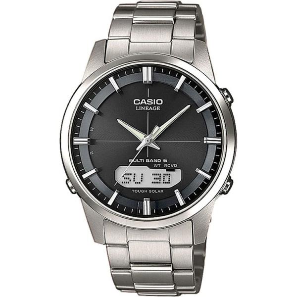 casio digi analog lineage daydate solar funkuhr titan schwarz