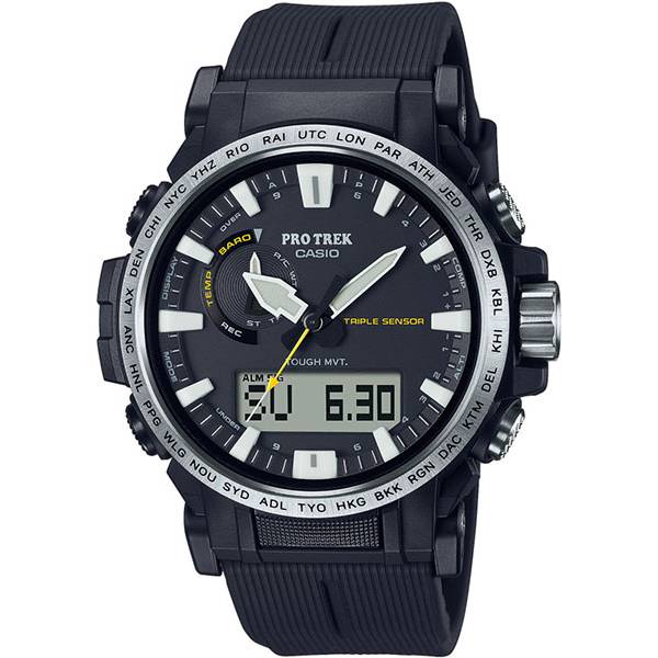 casio pro trek funk solar alti baro thermo kompass schwarz