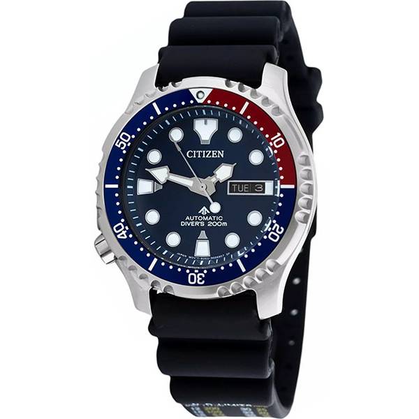 citizen promaster diver automatik taucheruhr edelstahl schwarz blau