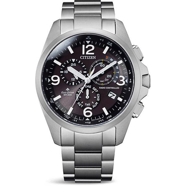 citizen promaster pilot chrono funkuhr eco drive solar edelstahl