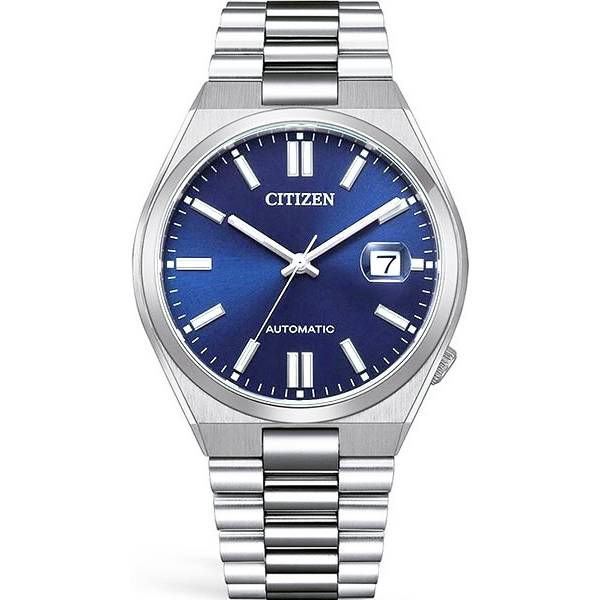 citizen tsuyosa retro automatik uhr stahl blau