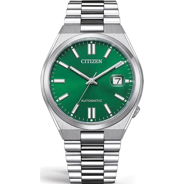 citizen tsuyosa retro automatik uhr stahl grn