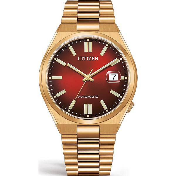 citizen tsuyosa retro automatik uhr vergoldet rot