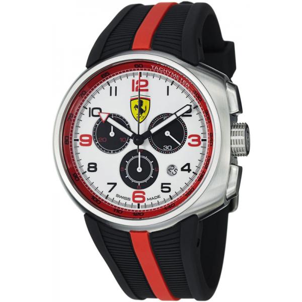 ferrari fast lap chronograph quartzuhr weiss schwarz