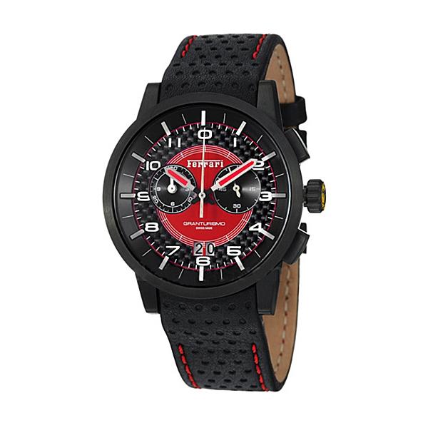 ferrari granturismo chronograph quartzuhr schwarz rot 2