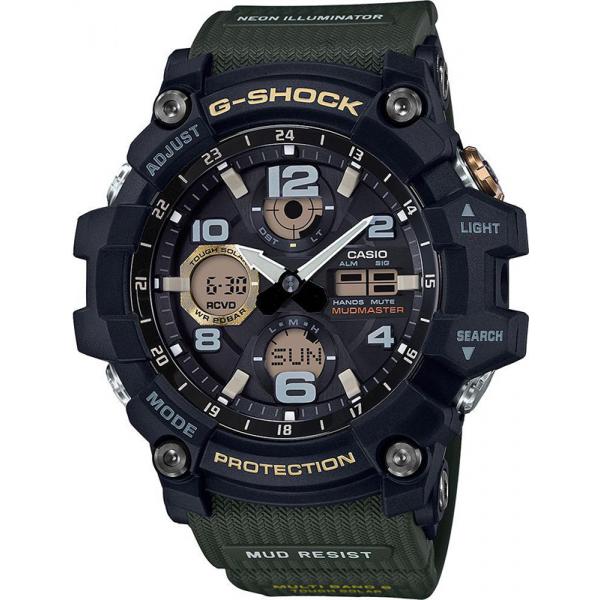 g shock mudmaster funk solaruhr schwarz oliv