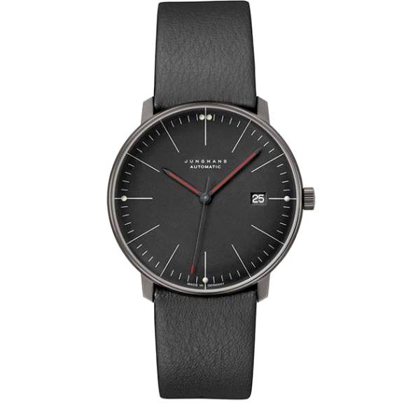 junghans max bill 38 automatikuhr bauhaus weimar schwarz