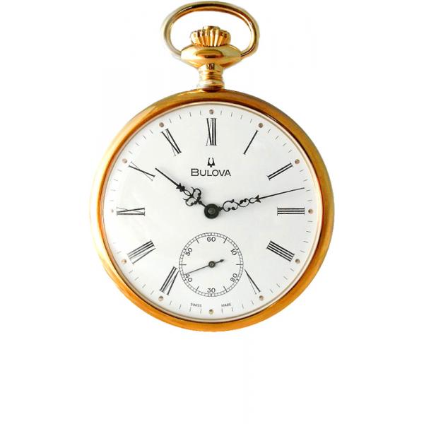 klassik taschenuhr handaufzug bulova louis xvi vergoldet