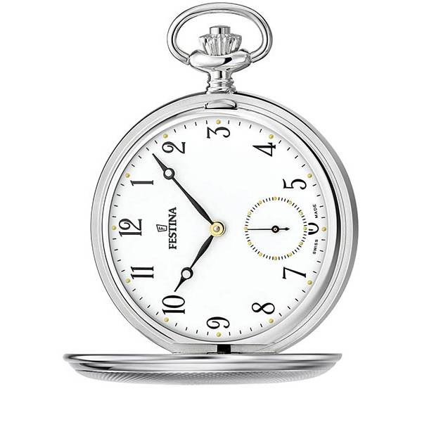 klassik taschenuhr handaufzug silber numbers flora