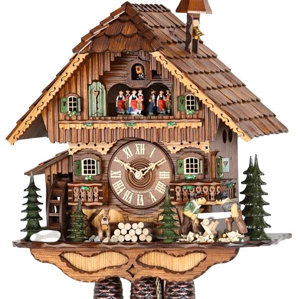 kuckucksuhr waldhaus holz wanduhr mechanisch 8 tage