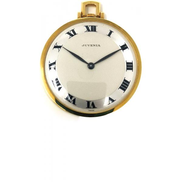 retro taschenuhr handaufzug juvenia 18k gold ca 1960