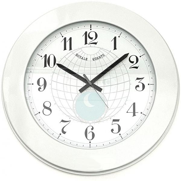 royal xxl quartz wanduhr weiss