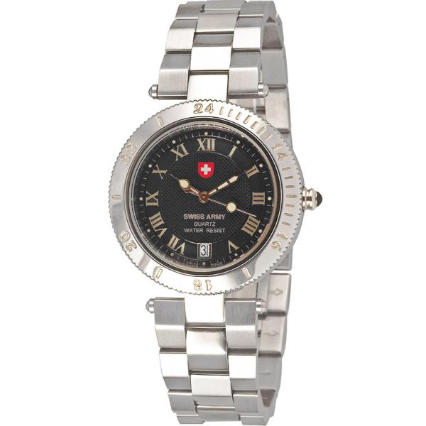 swiss army brigadier quartzuhr schwarz