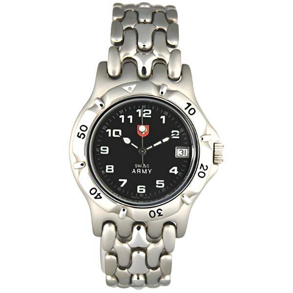 swiss army spirit quartzuhr schwarz