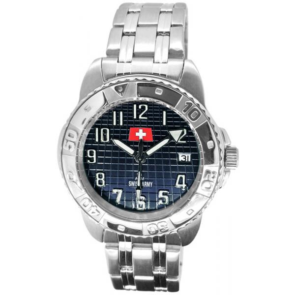 swiss army sporty quartzuhr schwarz