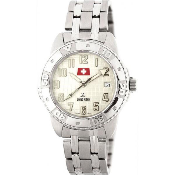 swiss army sporty quartzuhr weiss