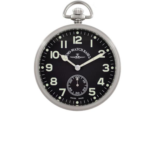 taschenuhr handaufzug zeno pilot lepine matt