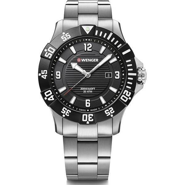 wenger seaforce 43 taucheruhr edelstahl