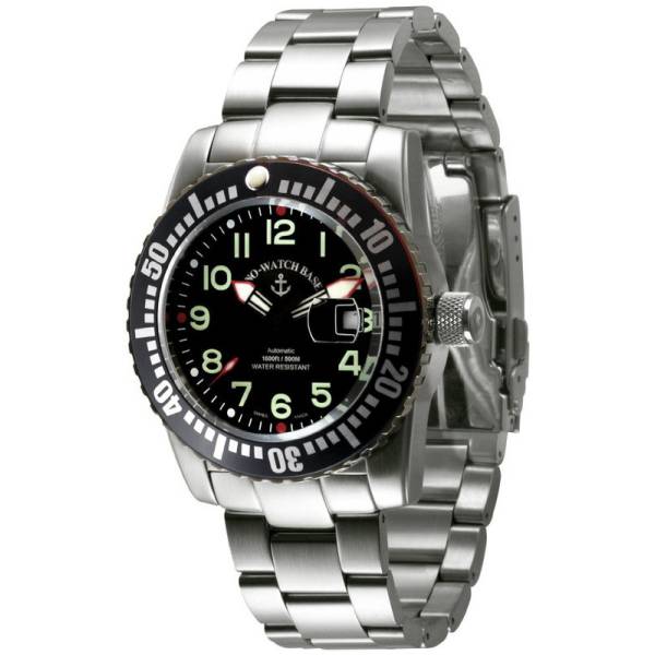 zeno watch basel airplane diver automatik edelstahl