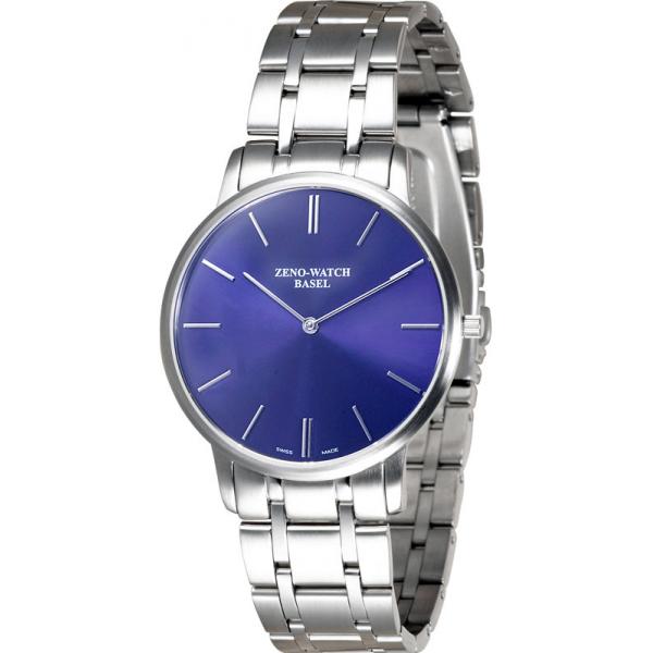 zeno watch basel bauhaus armbanduhr quartz edelstahl blau