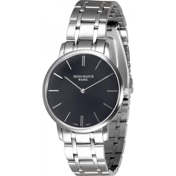 zeno watch basel bauhaus armbanduhr quartz edelstahl schwarz