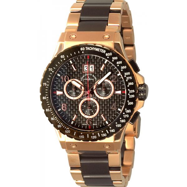 zeno watch basel goldfinger speed quartzuhr chrono mit grossdatum