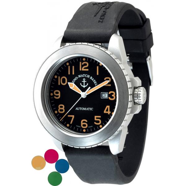 zeno watch basel jumbo automatik set mit bnderglser edelstahl