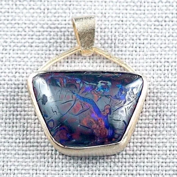 A00297 1 18k gold anhaenger mit boulder matrix opal goldschmuck sicher online bestellen