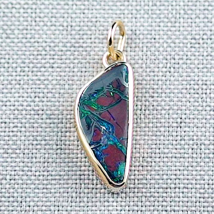 A00298 1 18k gold anhaenger mit boulder matrix opal goldschmuck sicher online bestellen