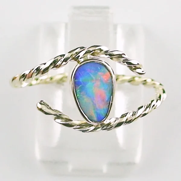 R00360 1 14k goldring mit top gem black crystal opal goldringe sicher online bestellen