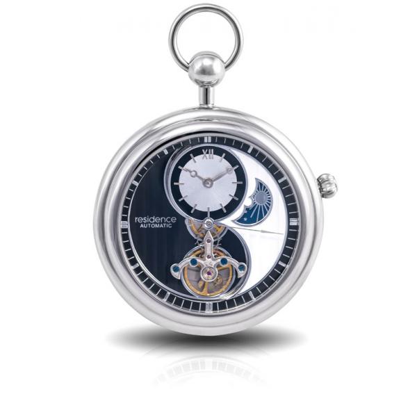 automatik taschenuhr residence yin yang sichtunruh tag nacht silber