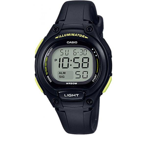 casio lcd illuminator sportuhr klein schwarz