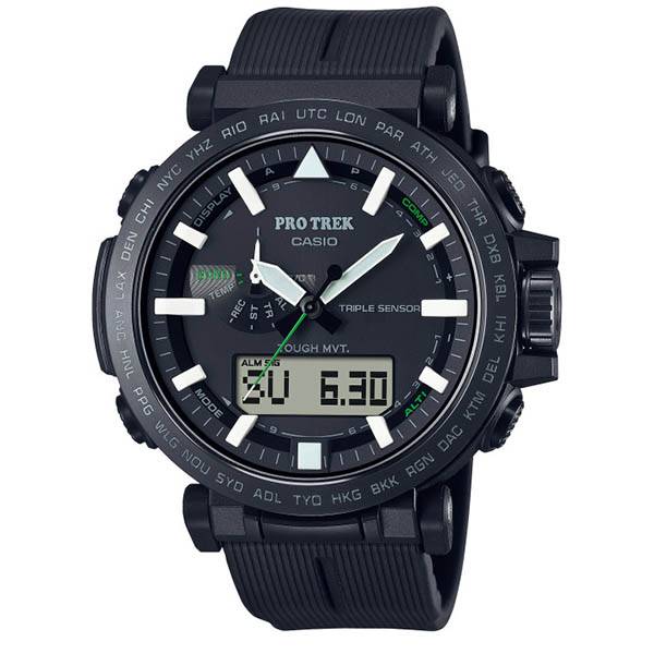 casio pro trek funk solar alti baro thermo kompass schwarz 1