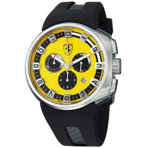 ferrari podium chronograph quartzuhr gelb