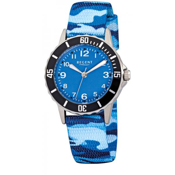 quartz kinderuhren camoflageband blau