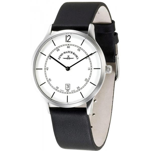 zeno watch basel bauplatz quartuhr weiss