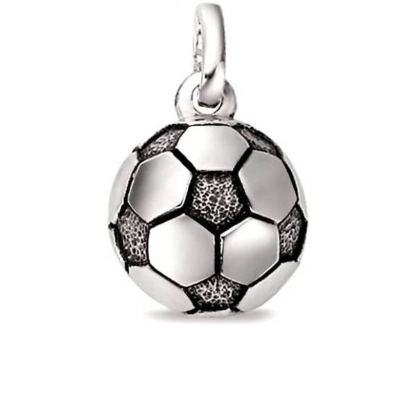 anhnger fussball 10mm in silber