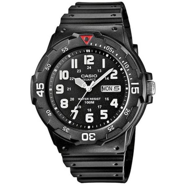 casio analog monster tagdatum quartzuhr schwarz