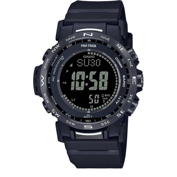 casio pro trek funk solaruhr alti baro thermo kompass schwarz