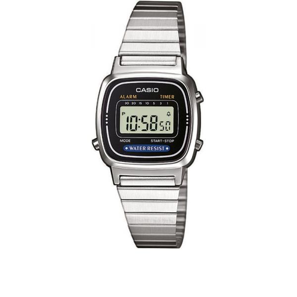 casio vintage lcd digitaluhr wega lady silber schwarz