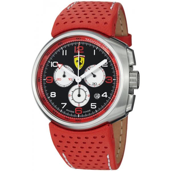 ferrari fast lap chronograph quartzuhr rot schwarz